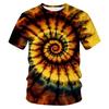Mode Nouveau Motif Tie-dye T-shirt Imprimé 3D Personnalité Chemises Garçons Tee Cool