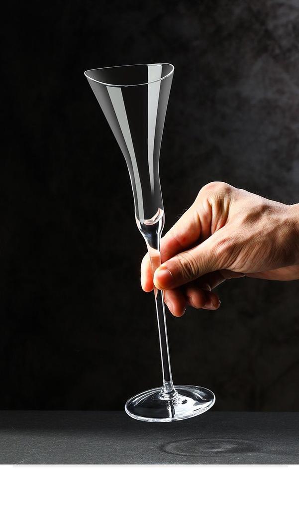 Crystal Champagne Glasses Sparkling Wine Goblets Cinched Waist Wide Mouth Creative High-value Champagne Glasses Cocktail Glasses