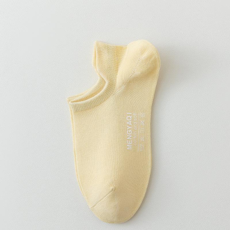 Women's Summer Thin Short Socks, Anti-slip and Non-dropping Heel Cotton Socks, Shallow Mouth Invisible Boat Socks, Women's Socks