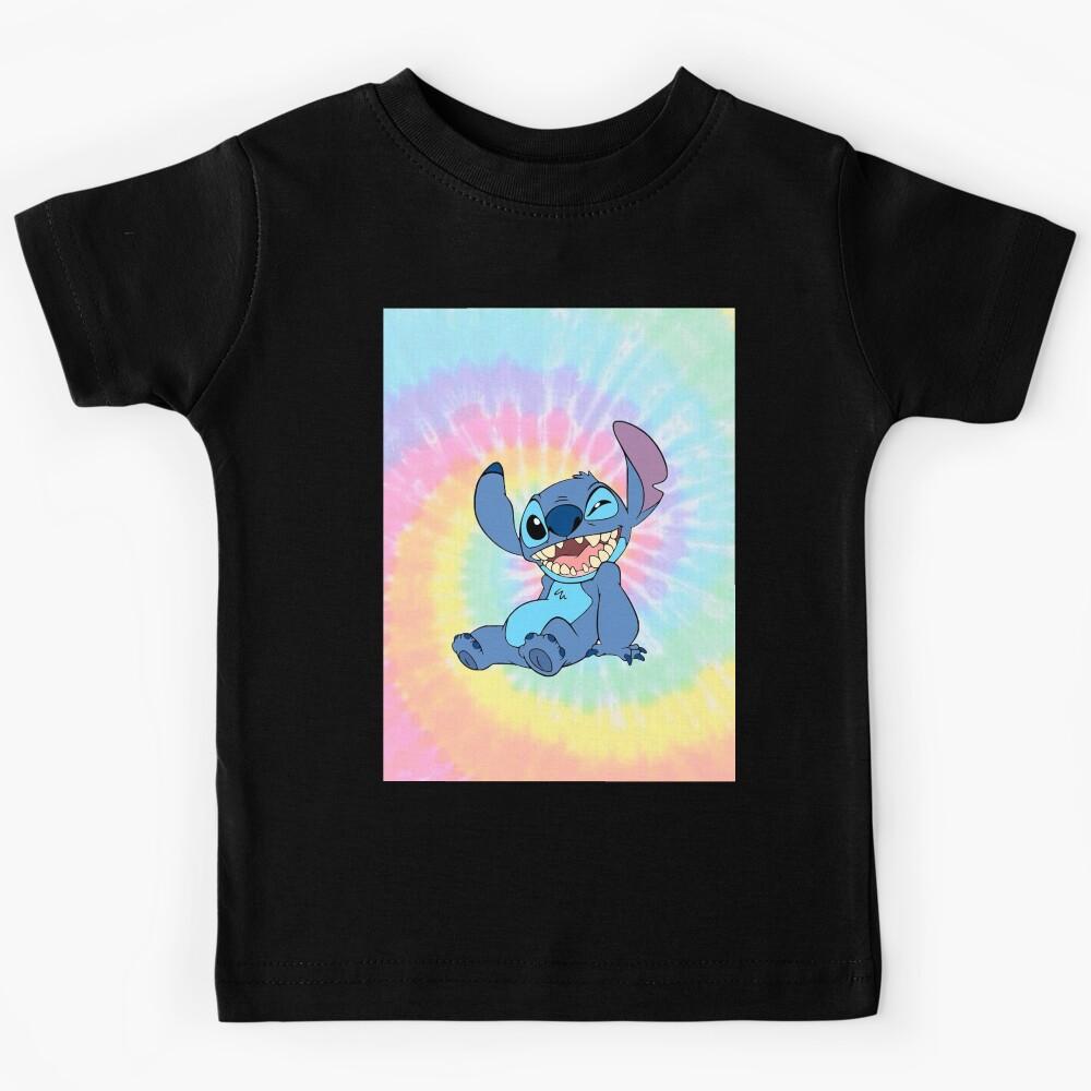 Colorful Stitch sitting Graphic Kids T-Shirt 140