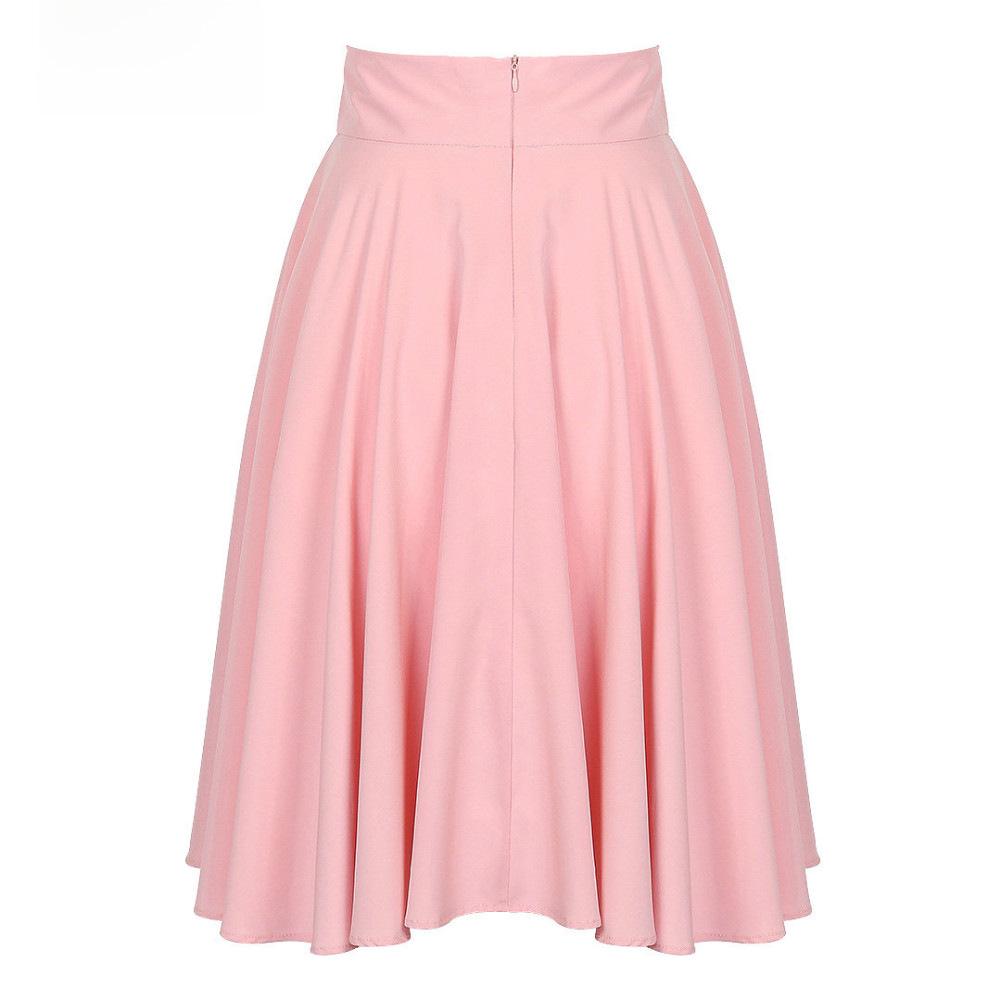 2018 Bohemian High Waist Midi Skate Dress Skirt