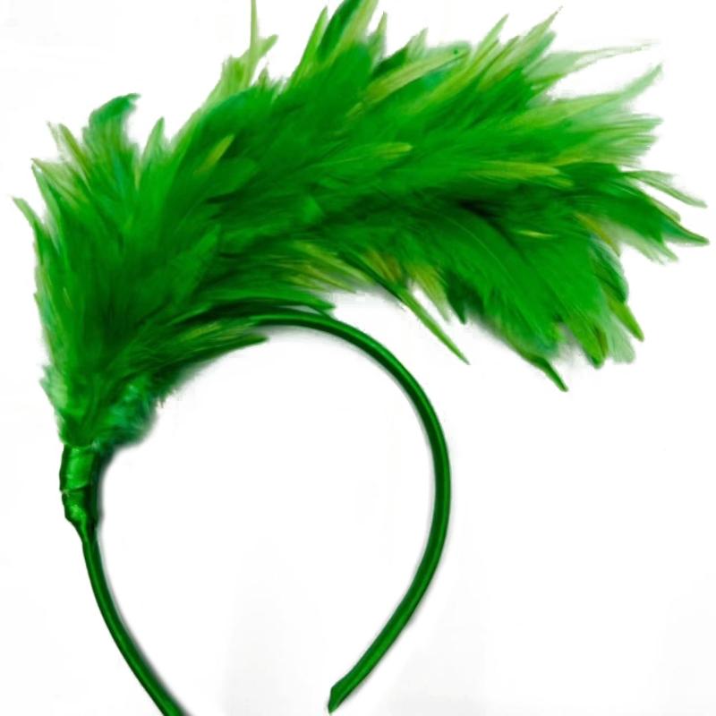 Feather Headband 1920s Mardi Gras Headband Flapper New Handmade Feather Burlesque Headpiece Fashion Hoop Accessories Dance Party