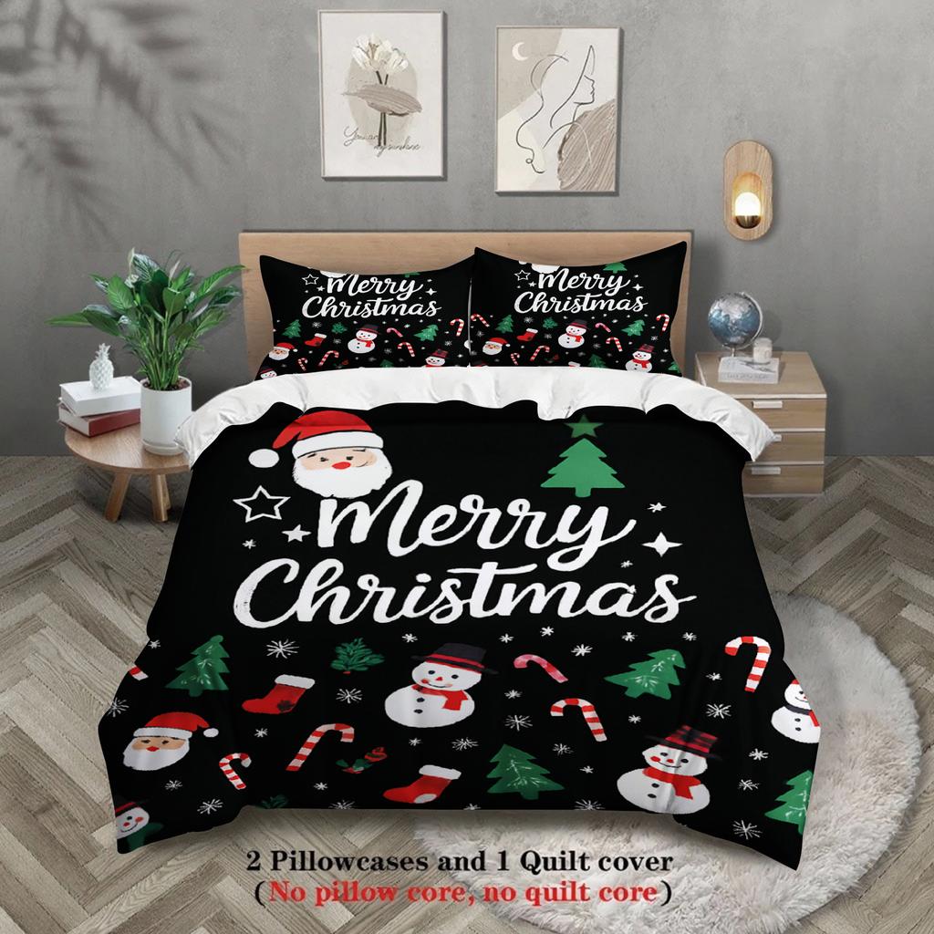 Comforter Christmas Bedding Set 3D Printed Soft Single Twin Size Home Decor Birthday Gift For Kids Christmas Gift Bedroom