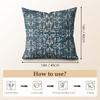 Funda de Cojín con Estampado Estilo Lavado Vintage Funda de Almohada de Lino Natural Funda de Cojín con Estampado a Doble Cara Para Sofá Decoración del Hogar