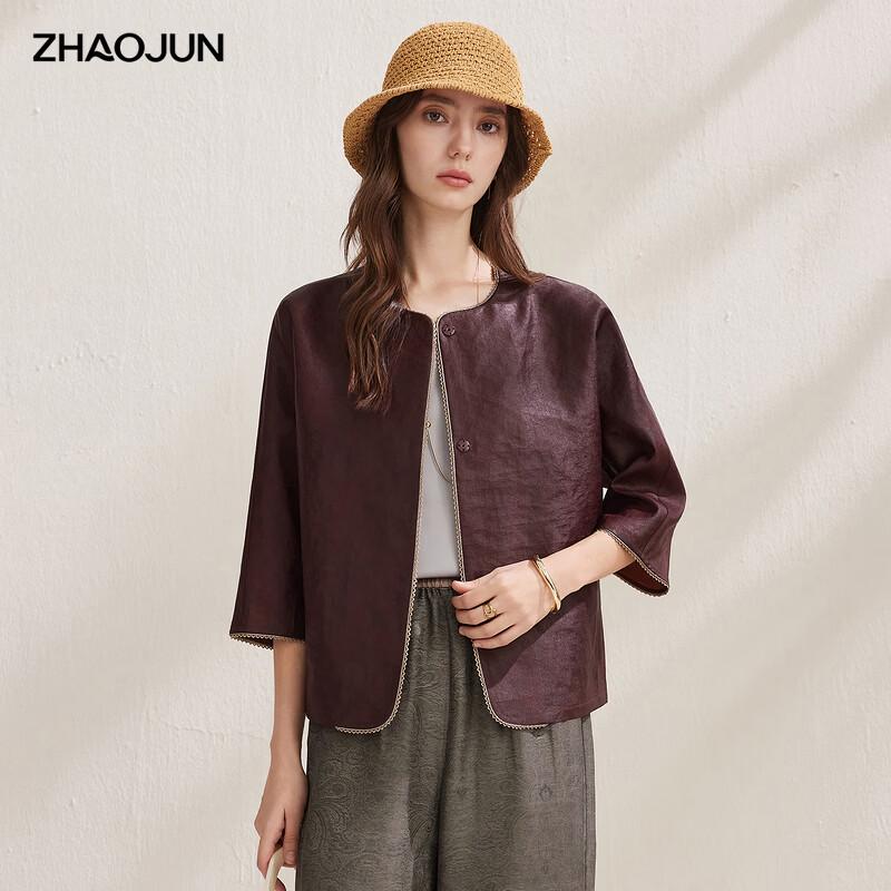 Zhaojun Xiangyunsha Silk New Chinese Style Seven-Point Sleeve Loose Top