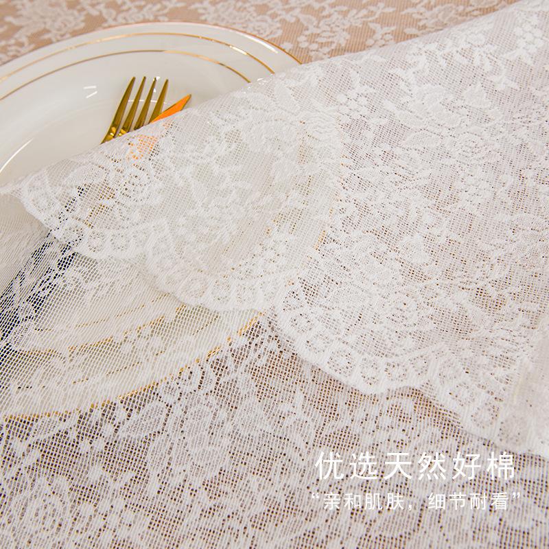 

Французское полое белое кружево Американский сельский скандинавский прямоугольная скатерть ткань для пикника ткань-фон для фото ткань-чехол 135*135CM белый