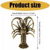 Lobster-Shaped Brasses Figurine with Antique Brasses Tone for Home, Office, Cabinet, Entryway Table, and Shop Counter Display