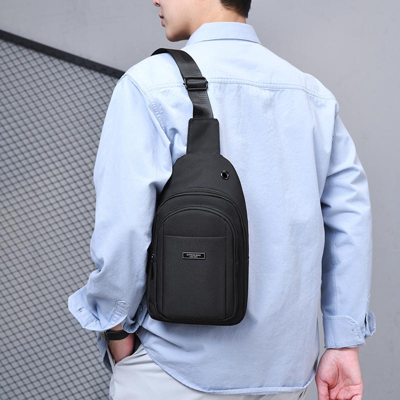Men's Chest Bag Outdoor Shoulder Crossbody Bag Sports Mobile Phone Bag