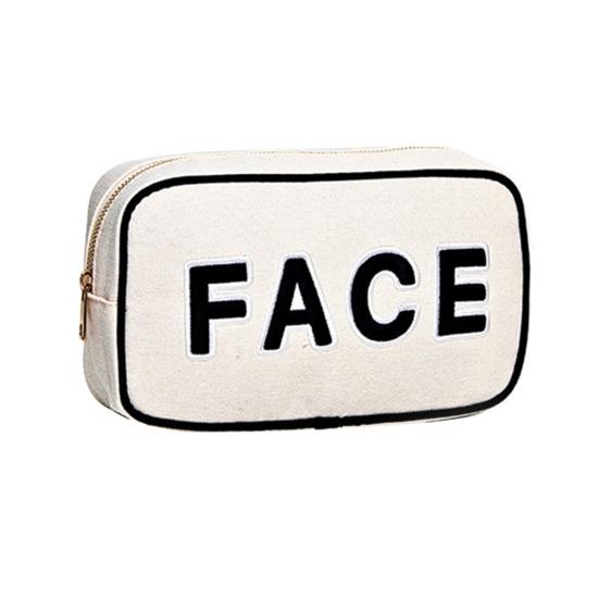 

Косметичка большой вместимости с принтом букв, ручная сумка для очищения, сумка для хранения лосьона, теней для век, кистей, кейс для макияжа C