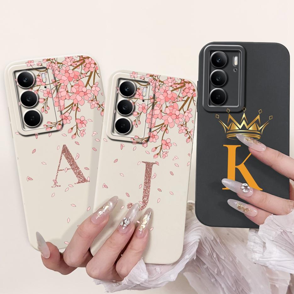 Do Realme C75 4G Etui Uroczne Korona Litery Pokrowiec 6.72'' Odporne na Wstrząsy Etui na Telefon Do Realme C75 C 75 RealmeC75 4G Miękkie Etui Zderzak