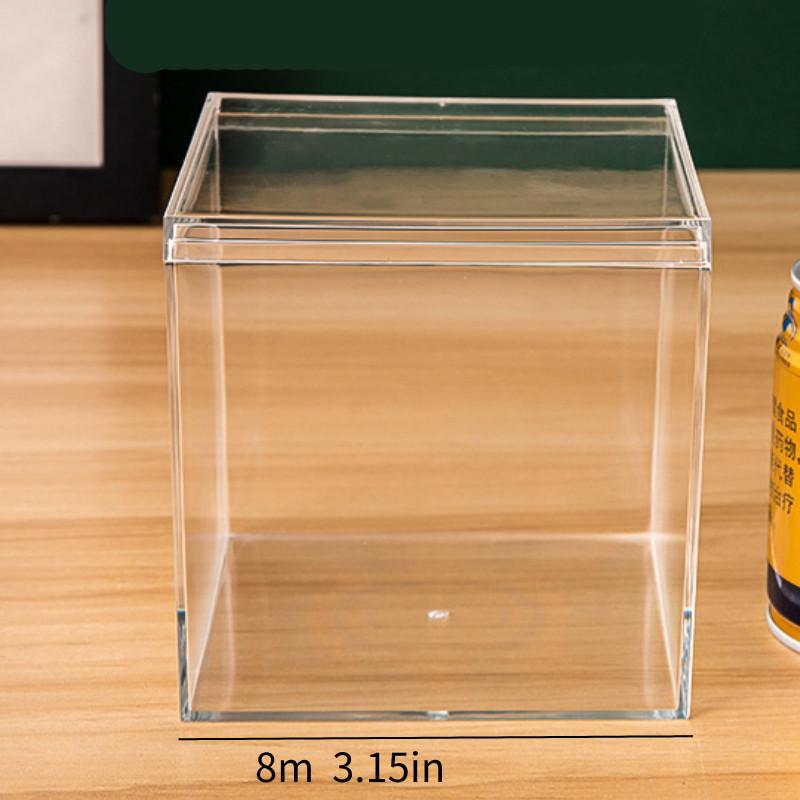 Modern Minimalist Clear Plastic Organizer Container With Lid For Stationery Toys Medicine