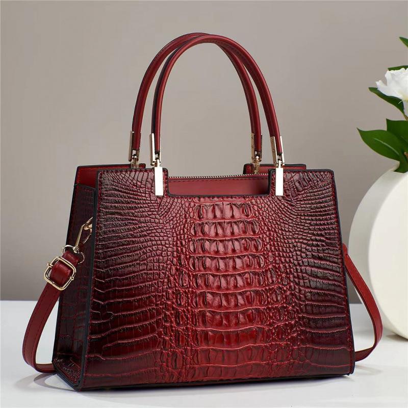 Crocodile Pattern Handbag Atmospheric Versatile Shoulder Messenger Bag Capacity Ladies Texture Large Bags