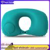 Portable Inflatable U-shaped Neck Pillow for Travel - Milk Silk Press-type for Car & Airplane