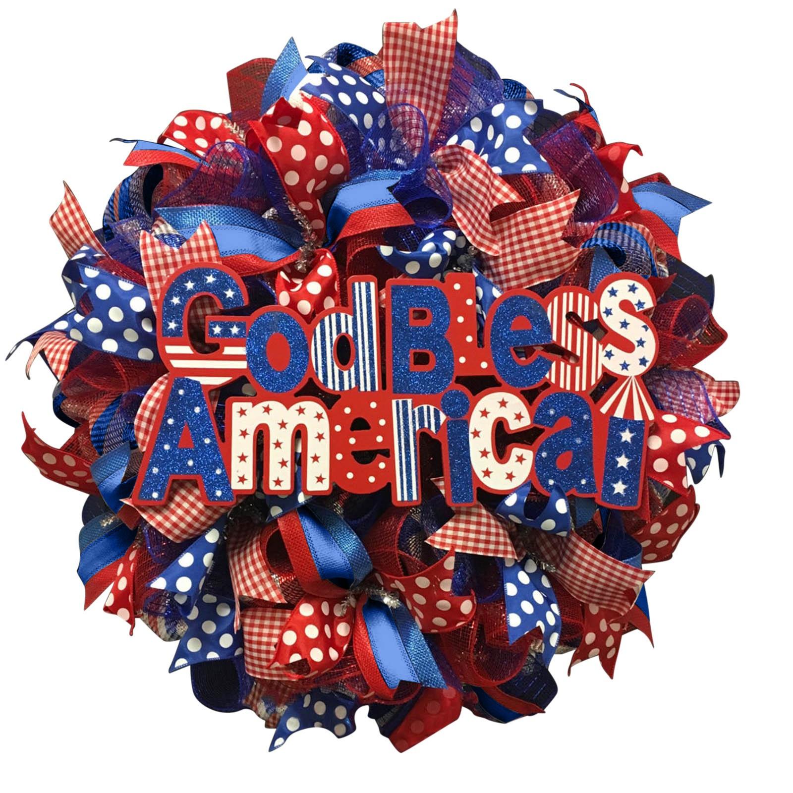 

День Независимости Венок Украшение Крыльца Передняя Дверь Открытый Висячий Венок Декор