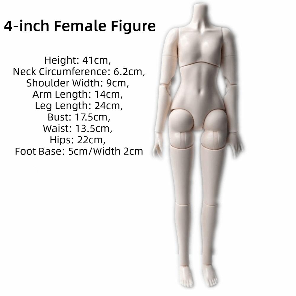 41cm Height 1/4 Scale MJD Doll Body with Neck Buckle Mechanical Joint Doll Body  Doll Customization