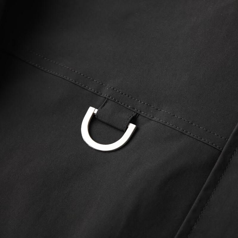 Dibenze Men's Plus Size Detachable Hood Casual Jacket