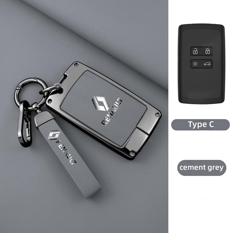 2026 Hot For Renault Interior Stickers Zinc Alloy Car Key Case Cover Shell For Renault Koleos Captur Kadjar Megane Clio Talisman