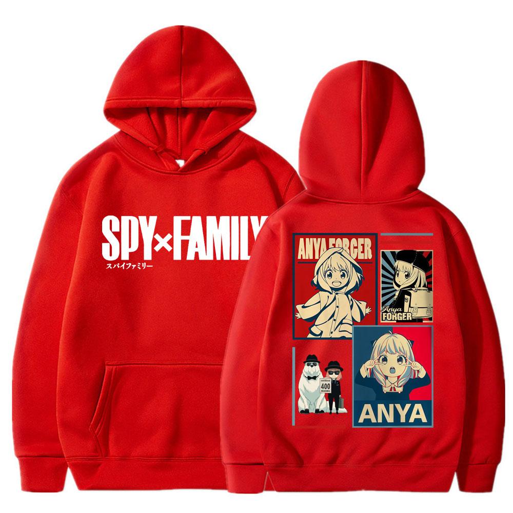 Japan Anime Spy X Family Anya Forger Hoodie Herren Damen Kawaii Manga Ästhetisch Sweatshirt Fleece Oversized Herbst Lässig Sportbekleidung