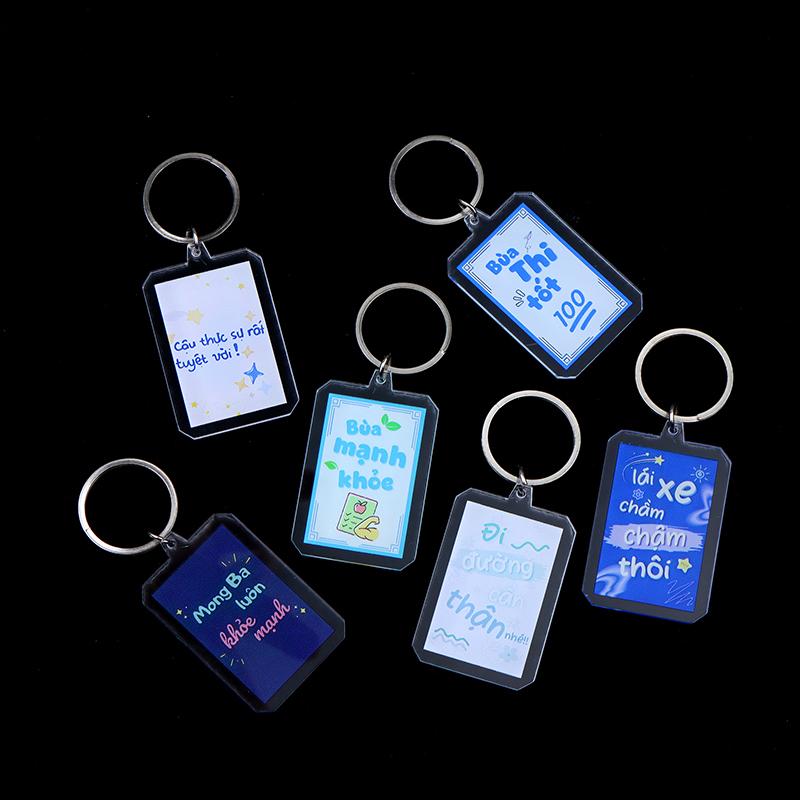 Kreativer Text Acryl Schlüsselanhänger Klar Flacher Schlüsselring Anhänger Für Tasche Rucksack Hängende Dekoration Autoschlüsselhalter Beste Freundin Geschenke