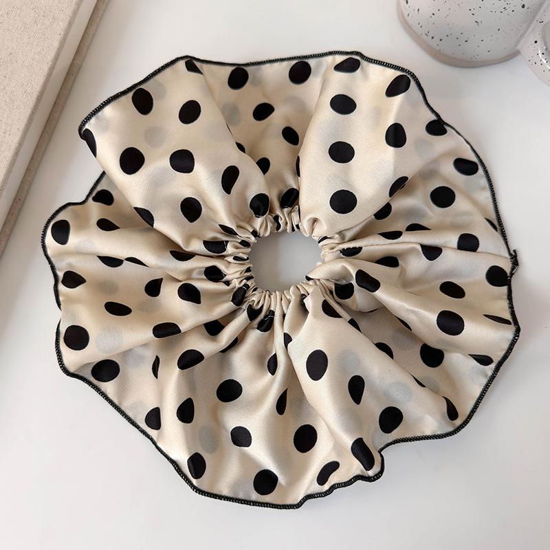 

Ретро Плиссированный Сатин Горошек Большие Резинки для Волос Повязки на Голову Женская Мода Темперамент Веревка для Волос Резинка для Волос Женская Резинка