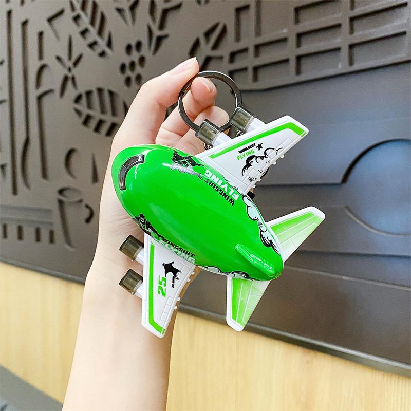 Cartoon Airplane Car Keychain School Bag Pendant, Airplane Model, Creative Children S Toy, Trendy Decoration, Exquisite Gift A3