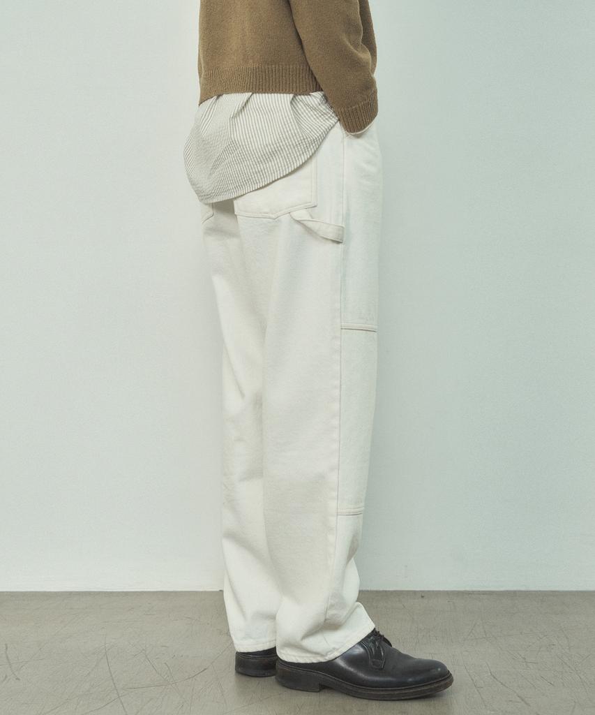 HALBKREIS LAYOUT P10022 Color Carpenter Pants_Cream