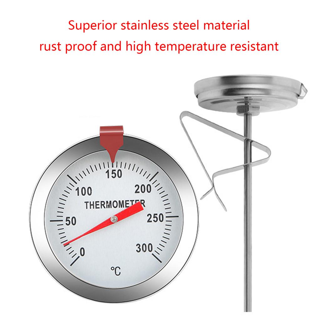 Large Dial Kitchen Cooking Oven Thermometer, 2 Inch Dial, Stainless Steel Kitchen Cooking Thermometer