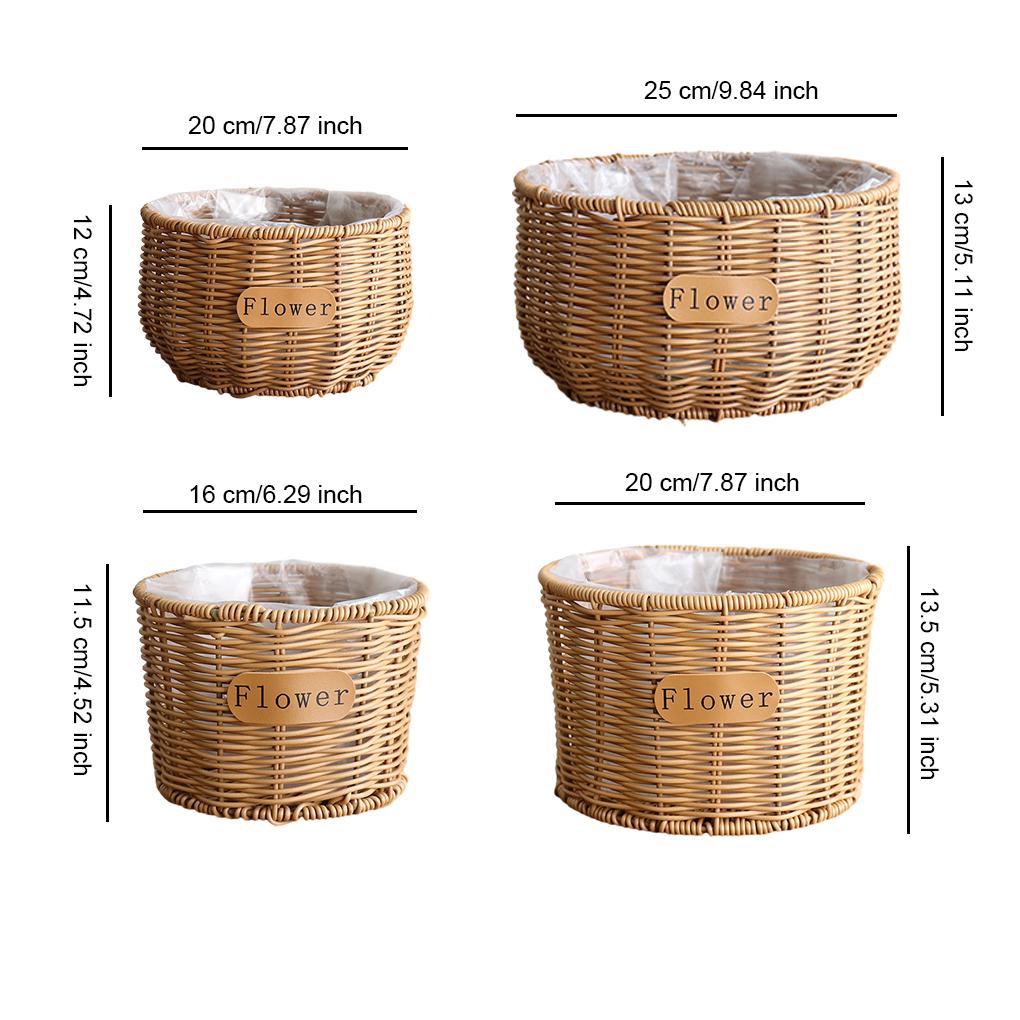 Woven er Basket Rattan Braided Succulent Storage Garden Plant Pot Manual Fruit Organizer Wedding Party Ornaments