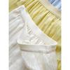 DIMANAF 2026 Summer Women New Skirts Solid Elastic Waist Pleated Mesh Elegant Skirts Yellow