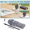 DC5521 Power Cable Adapter USB C Male to 5.5x2.1mm Converter 20V Input for 100W Power Source for Mini