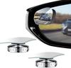 KEWAYO 2-Piece Car Blind Spot Mirror, Suction Cup Type Rearview Mirror, 360 Degree Angle
