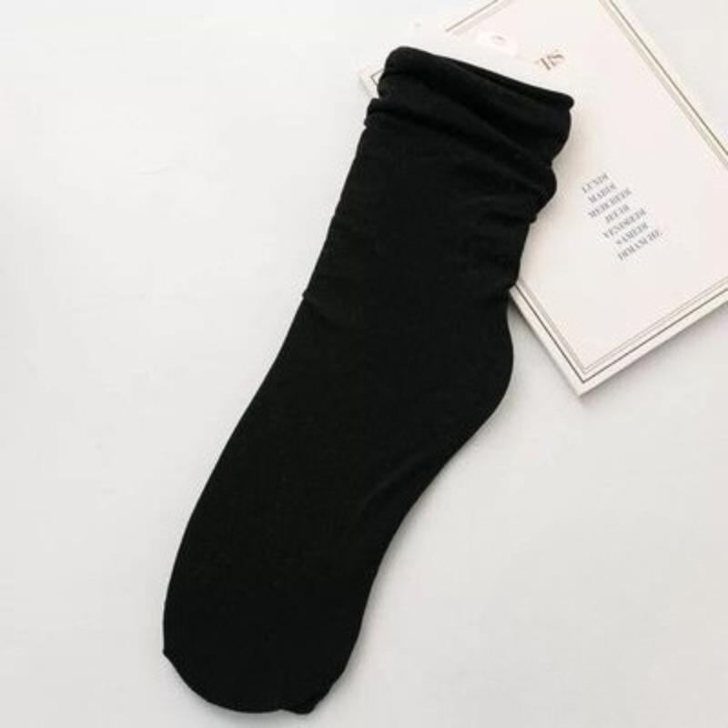Female Spring and Summer Thin Pure Color Cool Breathable Comfortable Tube Stack Socks