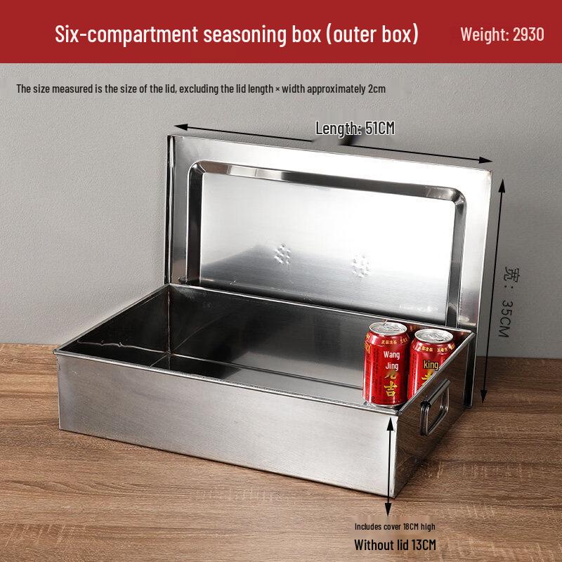 Commercial Stainless Steel Seasoning Box Set