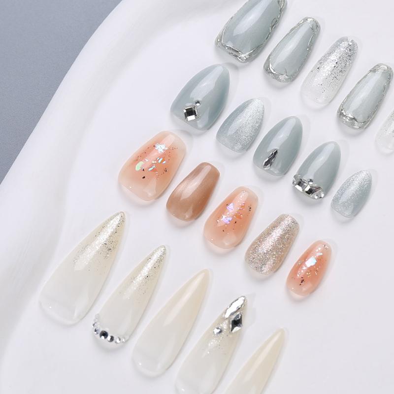 100Pcs/Box Matte Fake Nails No Polishing Press On False Nails Medium Short Design High Matt Soft Gel Nail Tips For Extension