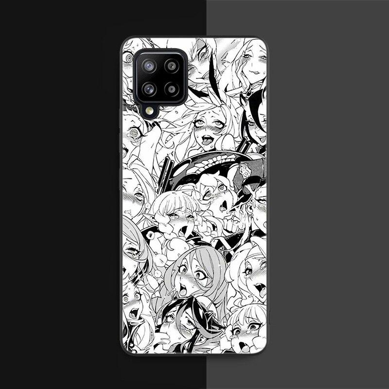 Anime dívka kreslená japonská roztomilá tvář Pouzdro pro Samsung Galaxy A12 A02S A22 A32 A52 A72 A71 A51 A41 A31 A21 A11 A50 A70 A10S A20S