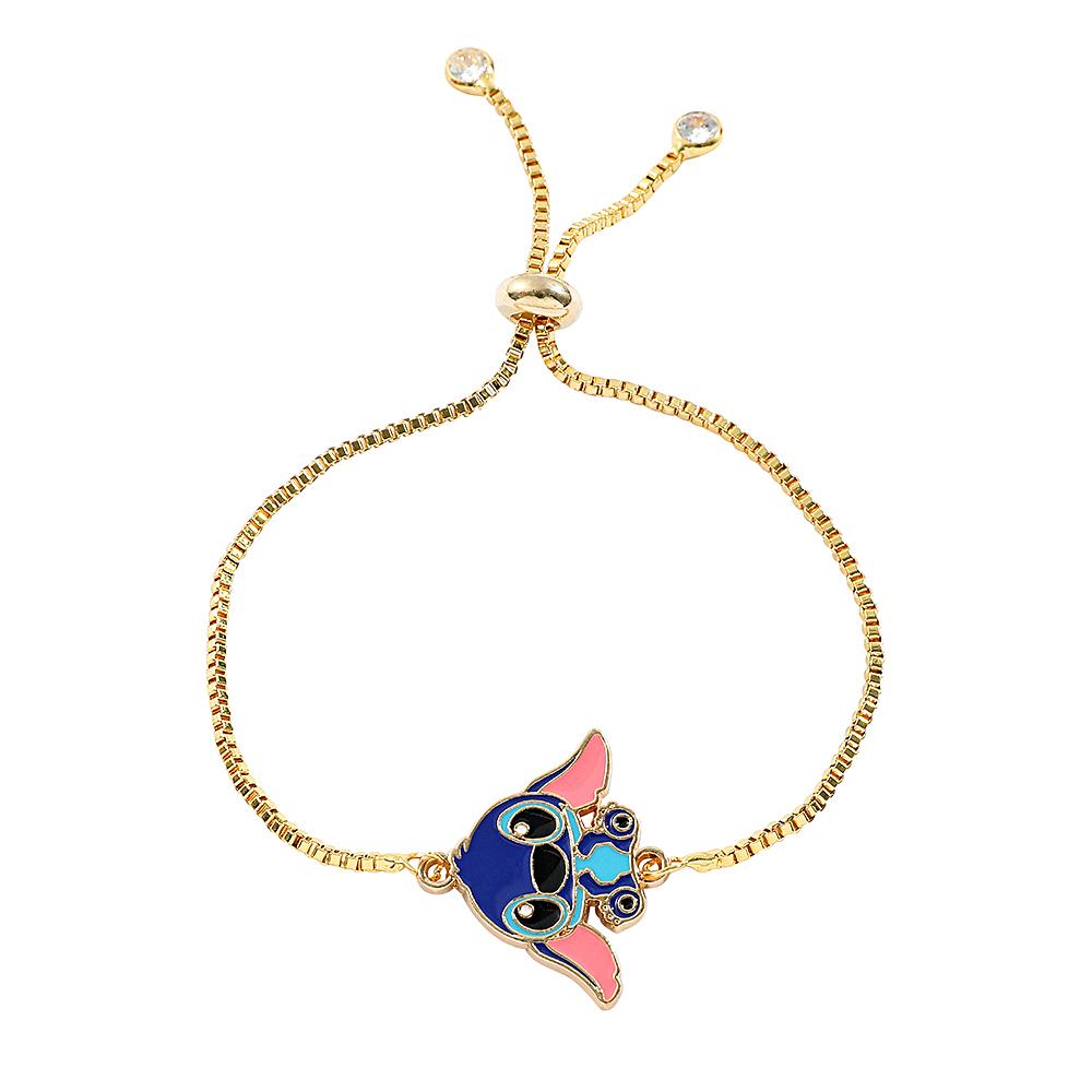 Cute Small Lilo Stitch Bracelet Luck Charm Women Girl Fashion Jewelry Gift Play Entertaining Safe Kid Friendly Fun