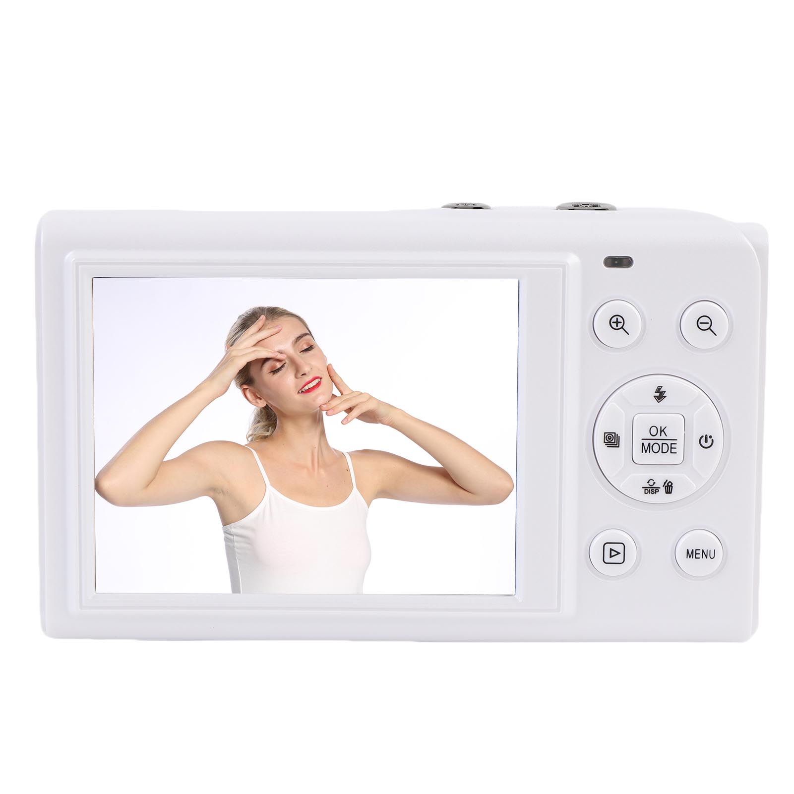 

5K Dual Screen Digital Camera 18X Zoom 80MP WiFi Vlog Photography Camera AF Auto Focus with 32GB Memory Card білий