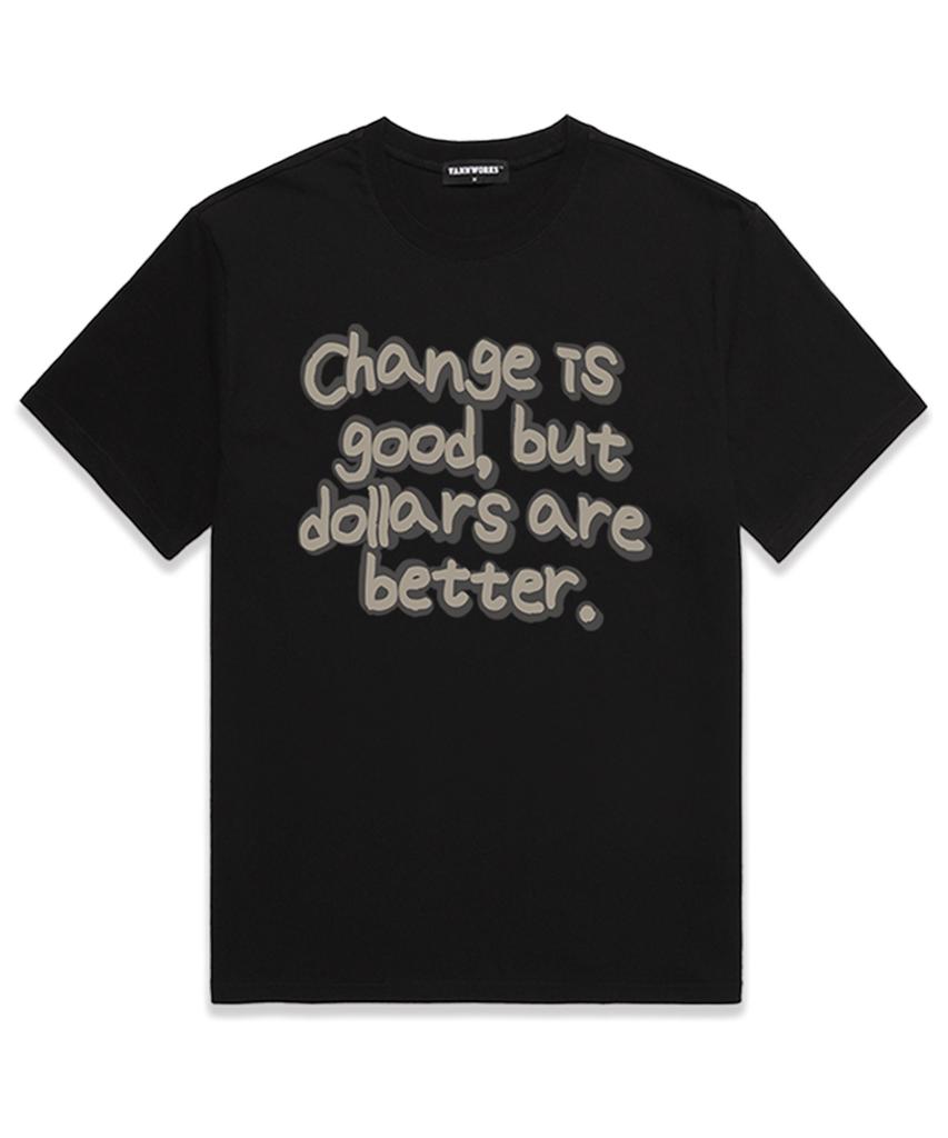 VANNWORKS Change Is Good Oversized Short Sleeve T-Shirt (Vs0066) Black