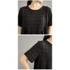 Summer Cotton and Linen Round Neck Short Sleeved Dress for Women