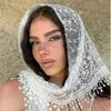 Tassel Triangle Shawl Lace Veil Scarf Bandana Church Prayer Wedding Mantilla Embroidered Headcovering Hijab Women Scarf