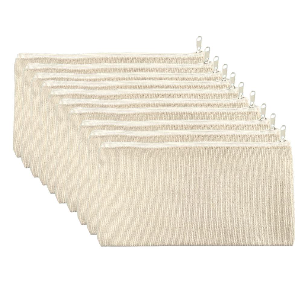 10pack/lot Store Your Keys And Pencils With These Canvas Stationery Bags Stationery Boxes Hand Drawn Bags Makeup Bags