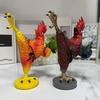 Kung Fu Rooster Statue Resin Drunk Chicken Figurine Table Art