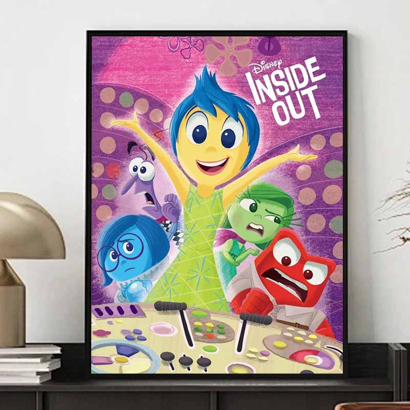 Disney Diamond Painting Inside Out Emotional Team Official Poster Rhinestone 5D Mosaic DIY Cross Stitch Gift Home Decor