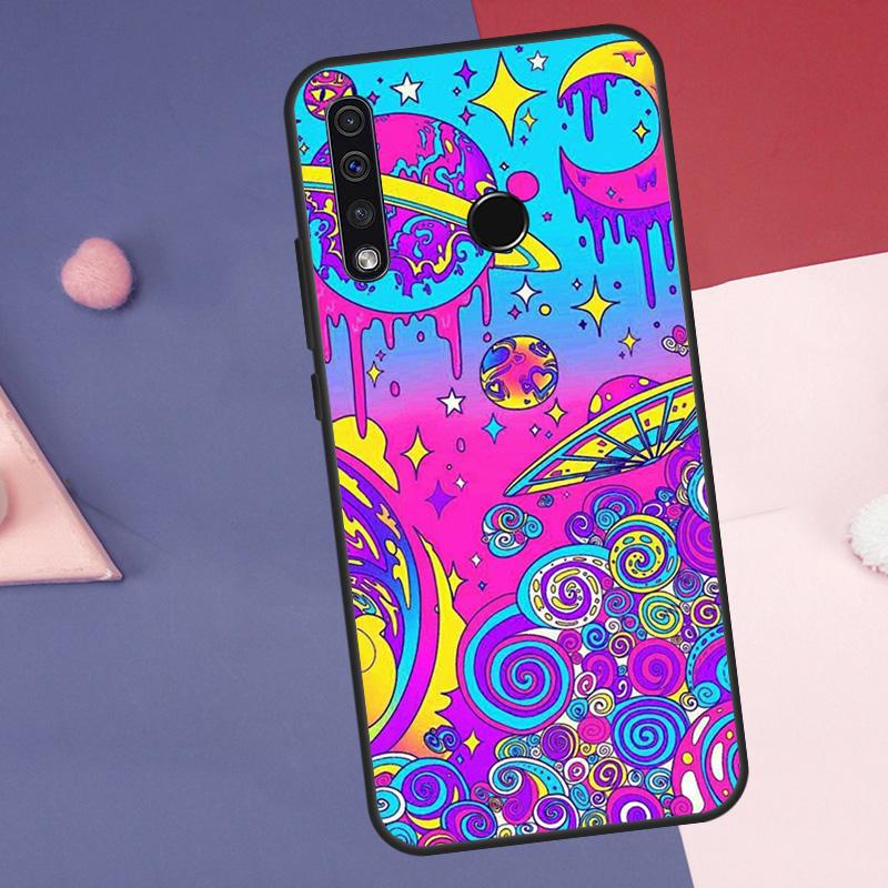 Psychedelic Trippy Visuals Colours Case For Huawei Nova Y60 Y90 Y70 Y61 Y91 Y72 Y73 12s 12i 11i 8i 9 10 SE P30 P40 Lite P60 Pro