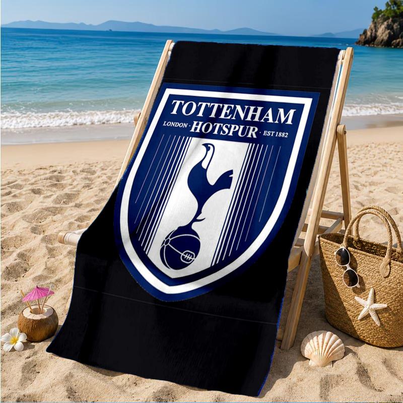Toalla de Playa de Microfibra con Diseño del Escudo del Tottenham, Suave y Absorbente, Secado Rápido, Ideal para Viajes de Verano, Esencial para la Playa, Piscina