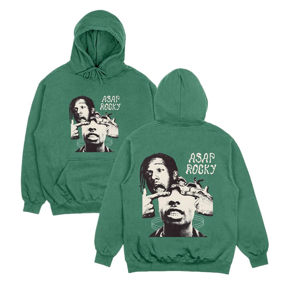 

Худі A$AP Rocky Реп Музика Светри ASAP Rocky Нарешті Альбом Asap Вуличний одяг Y2K Apper Ретро Унісекс Одяг XL темно-зелений колір