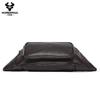 HUMERPAUL Men leather waist bag multifunctional cowhide leisure sports mobile phone waist bag multi-compartment chest bag large-capacity shoulder bag