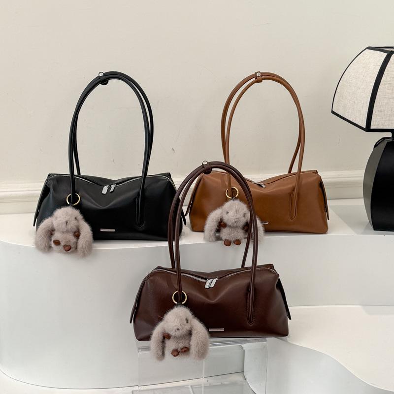 Women's Retro Versatile Underarm Baguette Handbag - Large Capacity, Simple Commuter Shoulder Bag