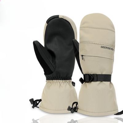 Winter Snowboard Gloves for Men  Outdoor Warm Windproof  Touch Screen Fleece Waterproof and Women's Interlocking Warm Gloves