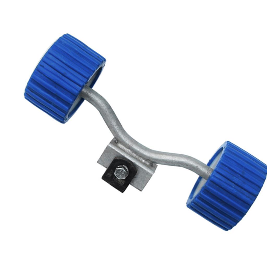 Adjustable Keel Support Rollers For Yacht Trailers Featuring Anti Skid Rubber Surfaces And Steel Brackets